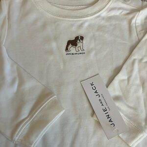 Janie & Jack long sleeved button onesie! 2023 Fall Collection.